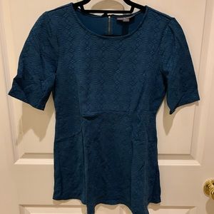 Pea in the Pod Blue Patterned Top